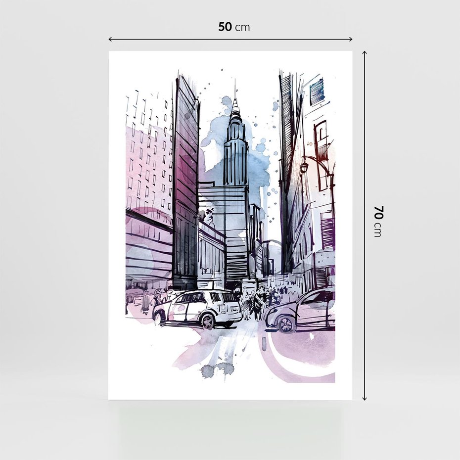 Plakat bez ramy 50x70 - Miasto ożywione pulsującym życiem - szkocja, miasto