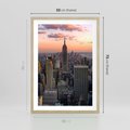 Plakat w ramie 50x70 - Nowojorskie Wieżowce - Nowy York, wieżowce - rama drewno