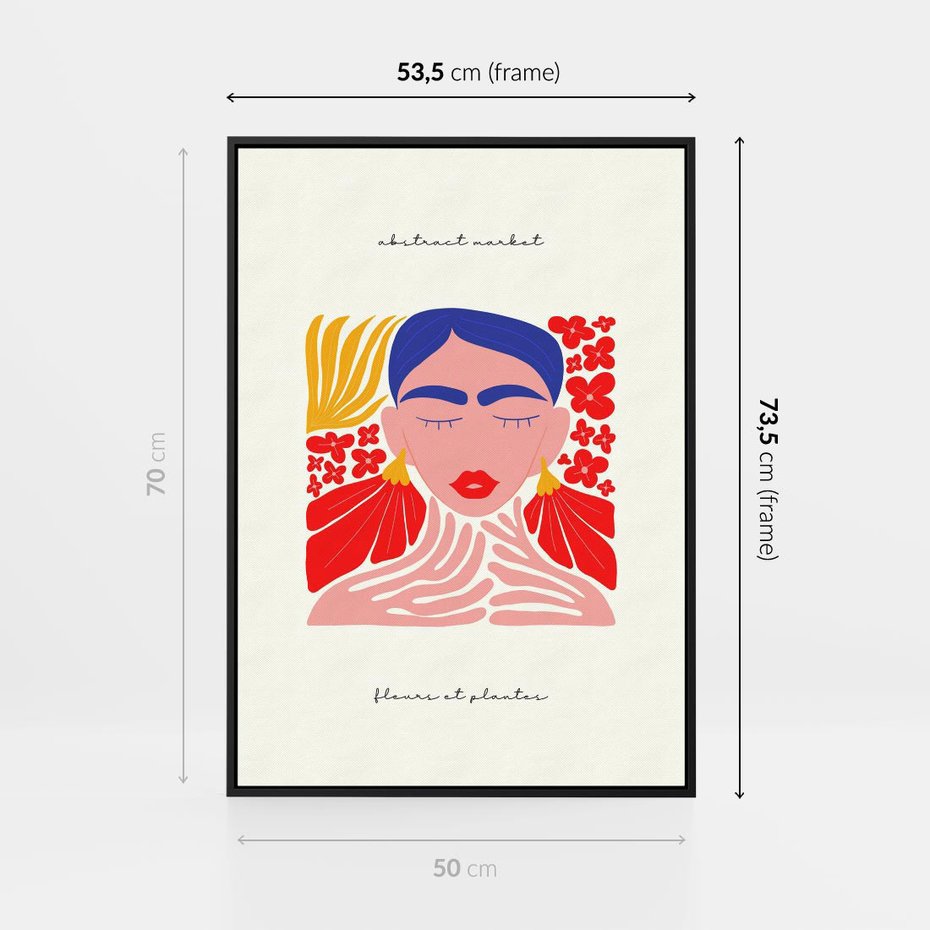 Obraz w ramie 50x70 - Bezgraniczne Rytmy - kobieta, sztuka abstrakcyjna - rama czarna