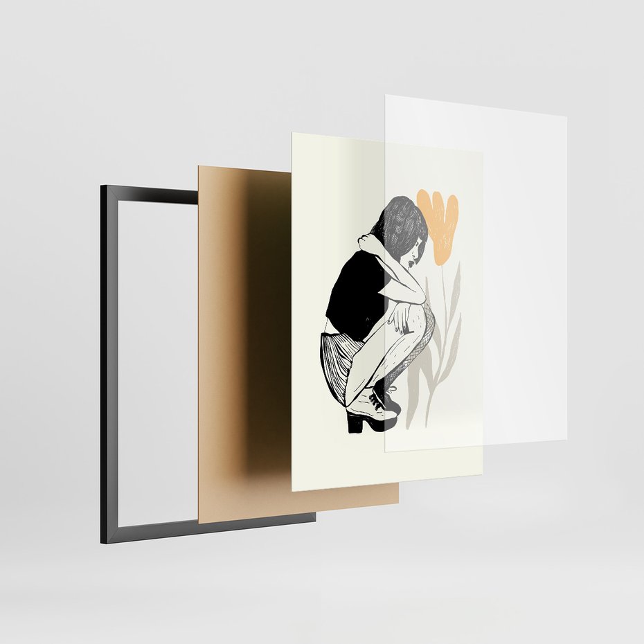 Zestaw obrazy w ramie 50x70 galeria - Moda, fashion, kobieta, szpilki - rama czarna