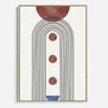 Obraz w ramie 50x70 - Symfonia Kształtów - nowoczesny plakat, styl midcentury - rama drewno
