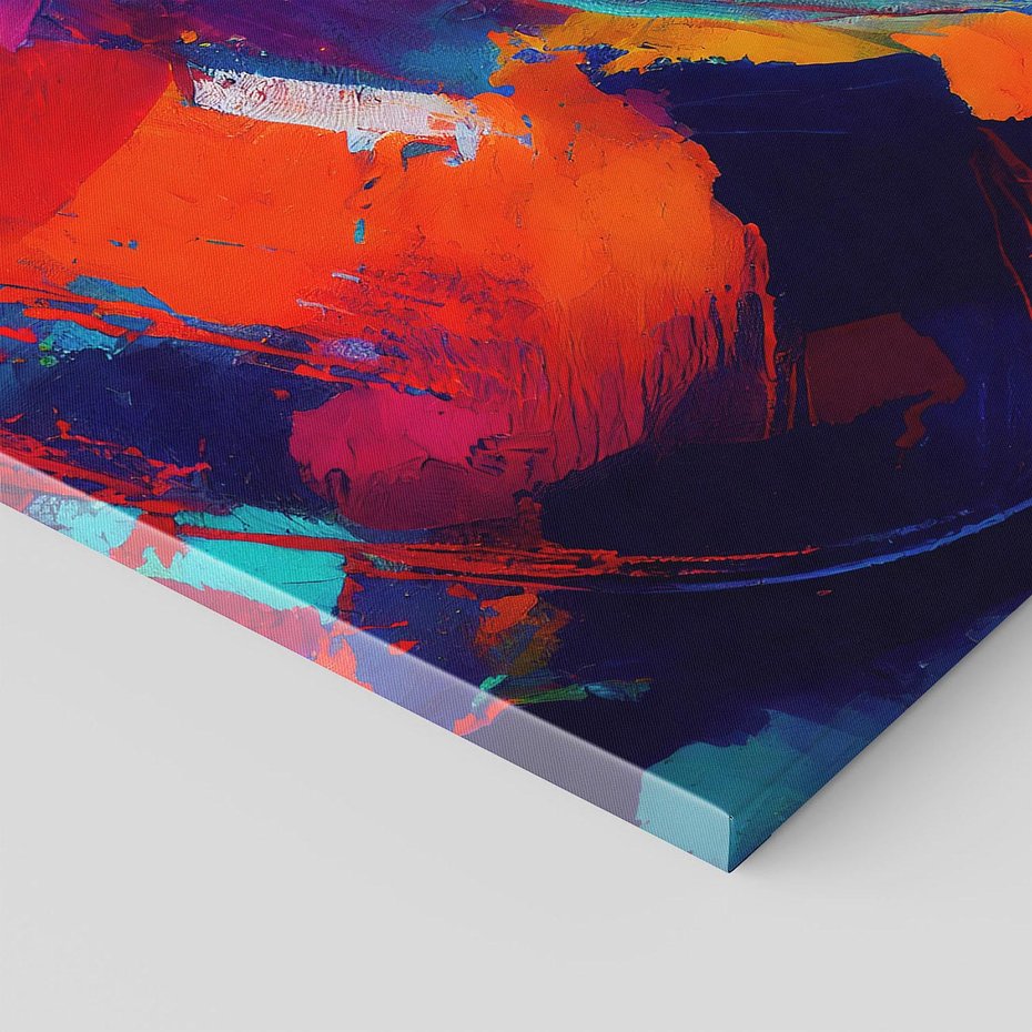 Obraz na płótnie 70x50 - Abstrakcyjne wizje czasu - żywe radosne kolory, plamy kolory