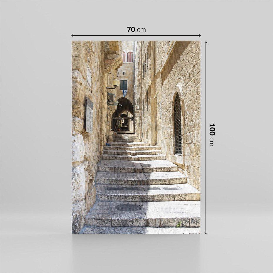 Obraz na płótnie 70x100 - Urok uliczki: perspektywa miasta - uliczka, perspektywa