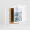 Plakat w ramie 30x40 - Cicha Zima - las, zima - rama biała