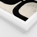 Plakat w ramie 50x70 - Przenikające Plamy - abstrakcyjna sztuka, minimalizm - rama biała