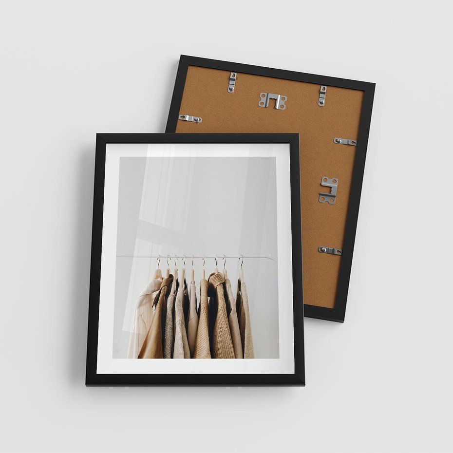 Plakat w ramie 40x50 - Boho Elegancja - boho kobiece zdjęcie, wieszak - rama czarna