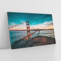 Obraz na płótnie 70x50 - Złoty Gate: majestatyczny most Ameryki
