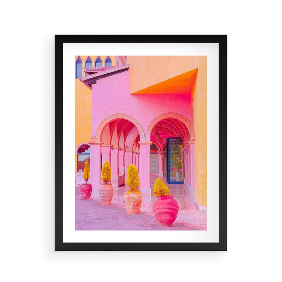 Plakat w ramie 40x50 - Marokańskie pastele - marokański, pastele - rama czarna