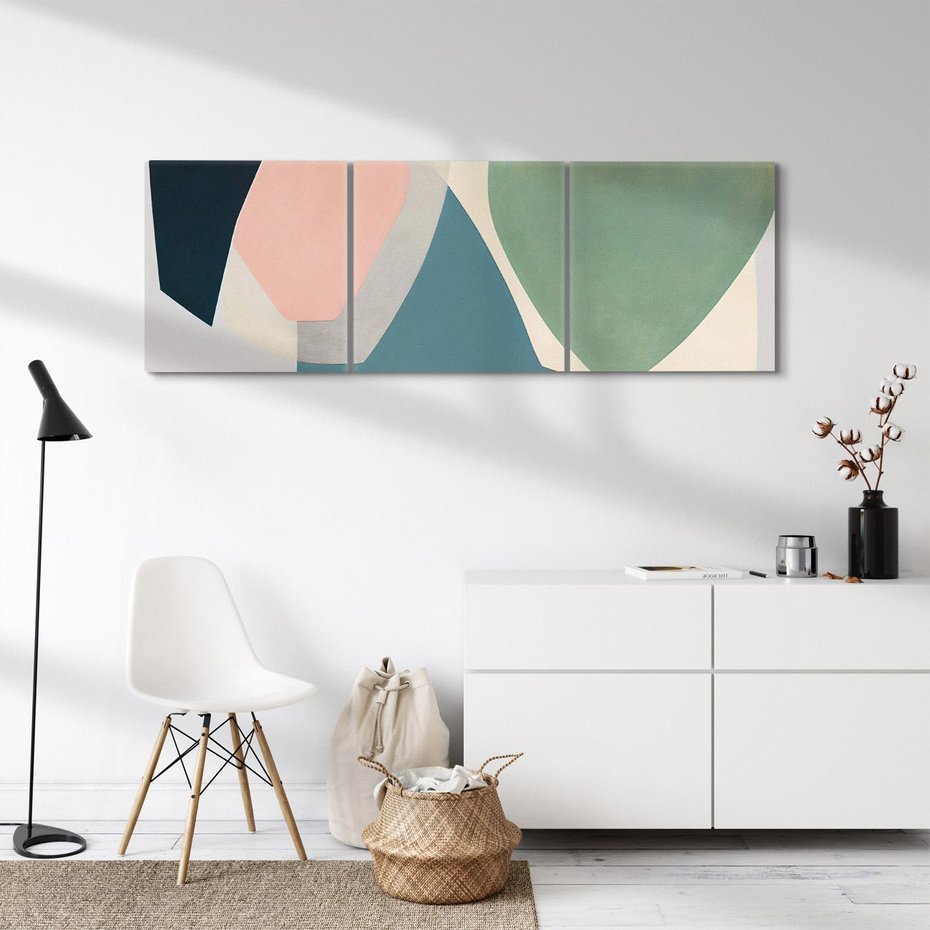 Obraz na płótnie 120x40 - Szare Tło Plam - abstrakcyjne plamy, kształty