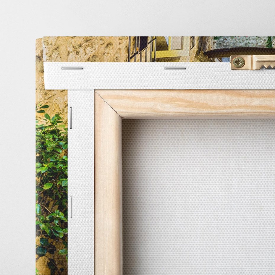 Obraz na płótnie 80x80 - Perspektywa uliczki malownicza - uliczka, perspektywa