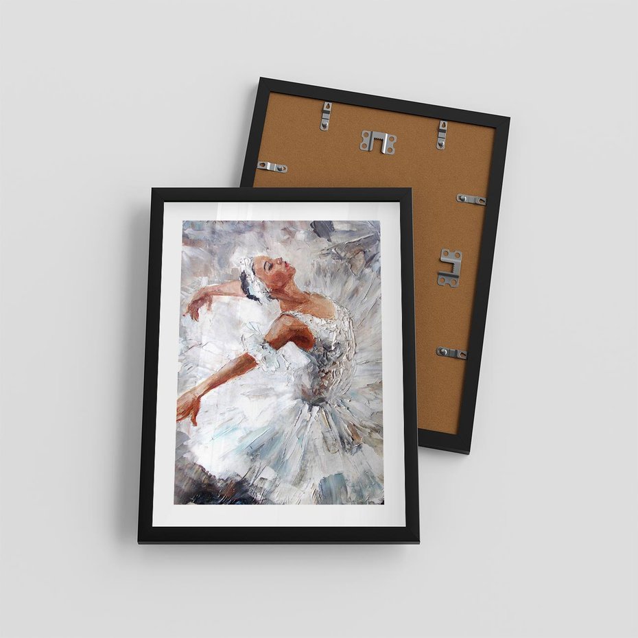 Plakat w ramie 30x40 - Baletowa Sztuka - balet, sztuka - rama czarna