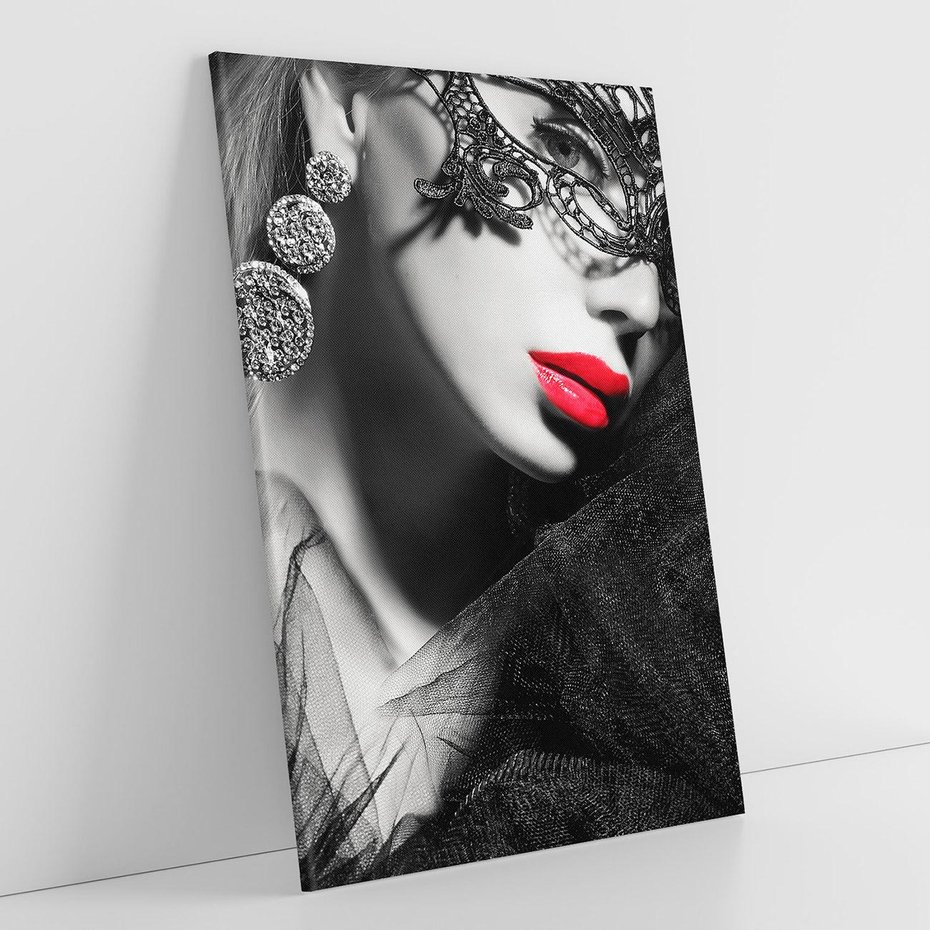Obraz na płótnie 70x100 - Zmysłowe usta damy - kobieta, usta