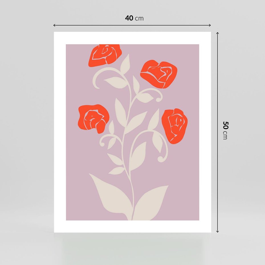 Plakat bez ramy 40x50 - Migotliwe Widzenie Kwiatów - nowoczesny plakat, roślinne motywy