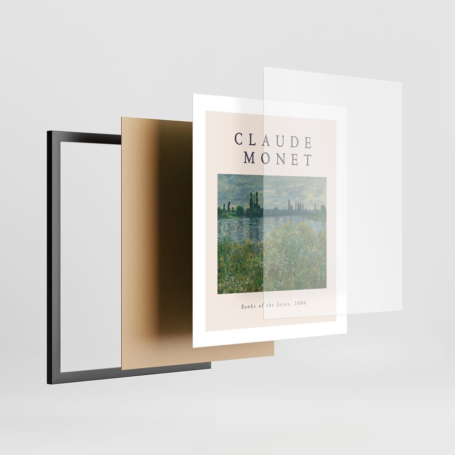 Plakat w ramie 40x50 - Claude Monet: Reprodukcja - Claude Monet, reprodukcja plakat - rama czarna