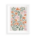 Plakat w ramie 50x70 - Kwiatowa Refleksja - kwiaty polne, plakat - rama biała