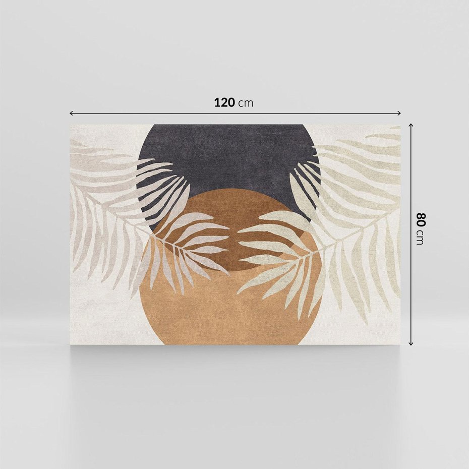 Obraz na płótnie 120x80 - Kompozycje ukrytych myśli - symetria, dwa koła po środku