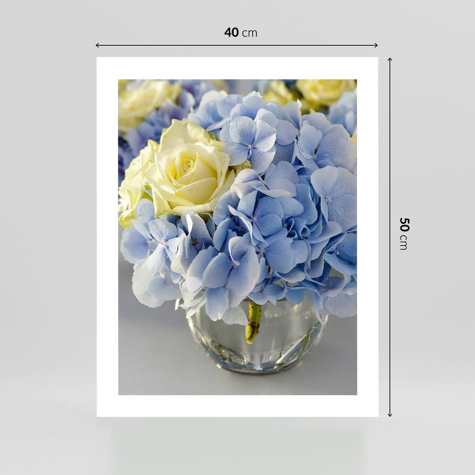 Plakat bez ramy 40x50 - Różany Bukiet - bukiet, kwiaty