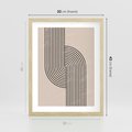 Plakat w ramie 30x40 - Puls Abstrakcji - abstrakcyjne linie, geometria - rama drewno