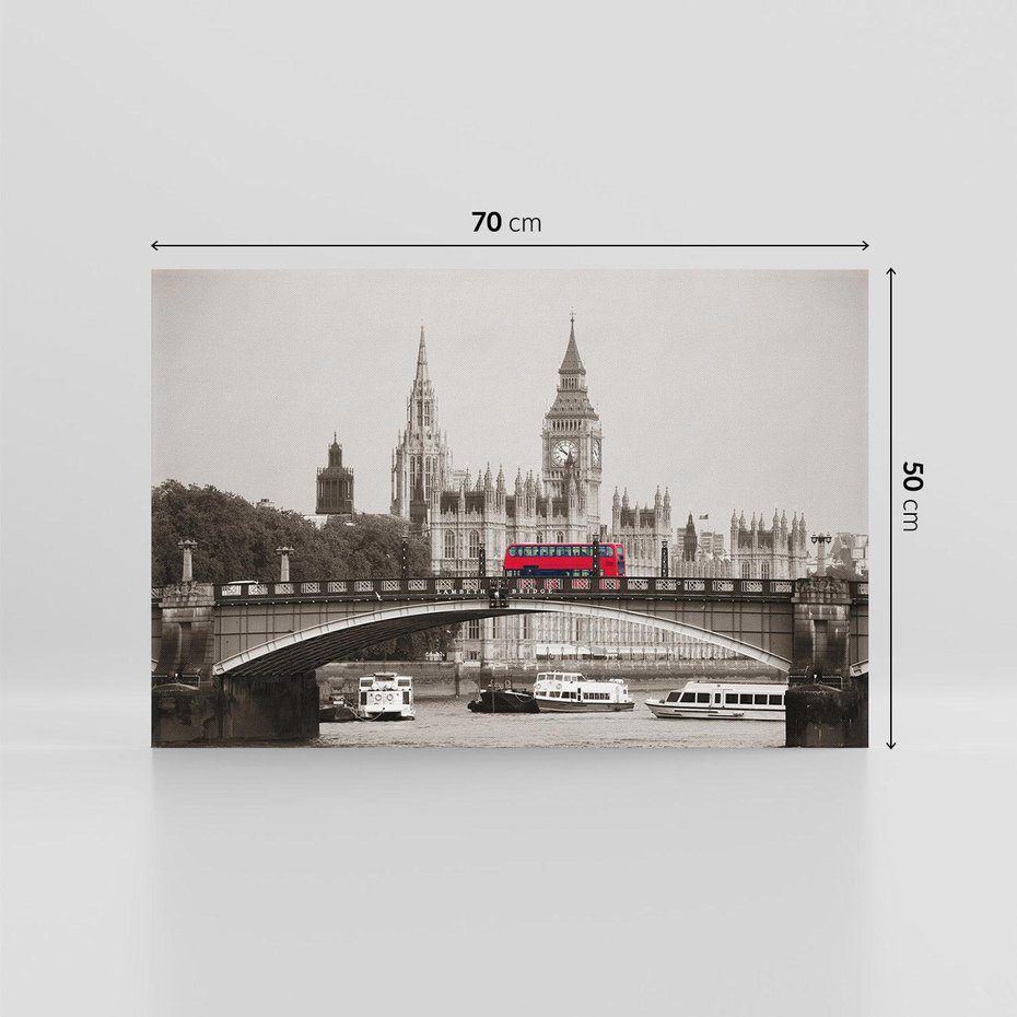 Obraz na płótnie 70x50 - Ikona Londynu - Most - most, Londyn