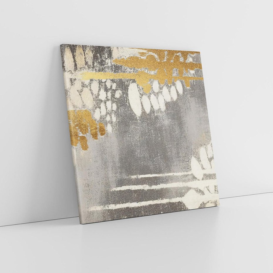 Obraz na płótnie 40x40 - Malowane impresje zmysłów - abstrakcyjne plamy, linie