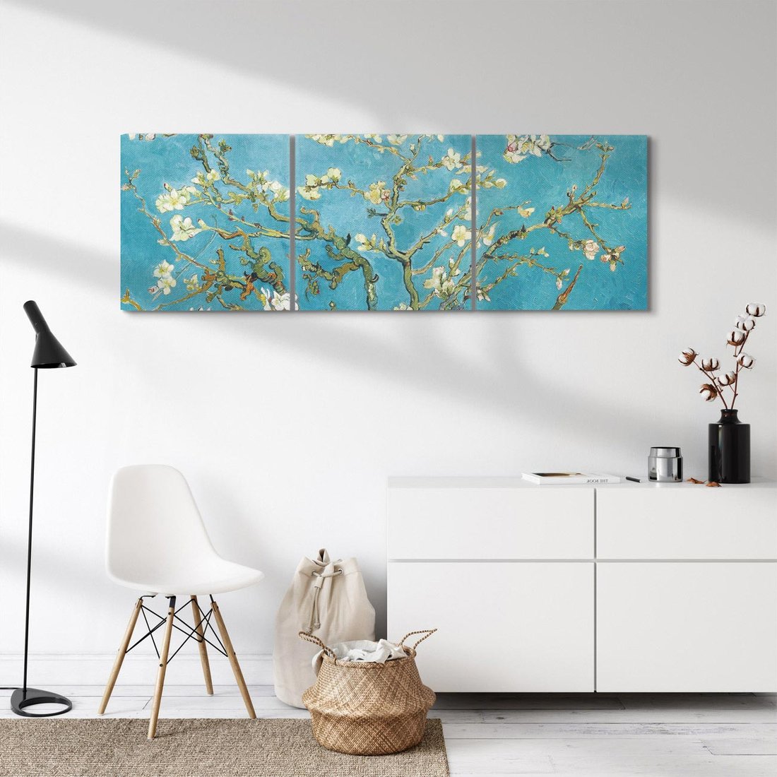 Obraz na płótnie 90x30 - Almond blossom 1890, Vincent van Gogh - Reprodukcja - reprodukcja, obraz na płótnie