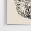 Obraz w ramie 50x50 - Abstrakcyjne Odbicie - abstrakcyjne odbicie, biało czarny - rama biała