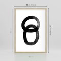 Plakat w ramie 50x70 - Kształtując Granice - abstrakcja, minimalizm - rama drewno