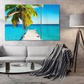 Obraz na płótnie 120x80 - Hawajskie Palmy - palma, morze