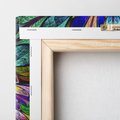 Obraz na płótnie 30x30 - Witrażowa magia na płótnie - witraż, sztuka