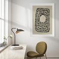 Plakat bez ramy 21x30 - Zaklęte Wnętrza - boho plakat, czarne kropki kreski