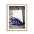 Plakat w ramie 50x70 - Lawendowa Magia - lawenda, fiolet - rama drewno