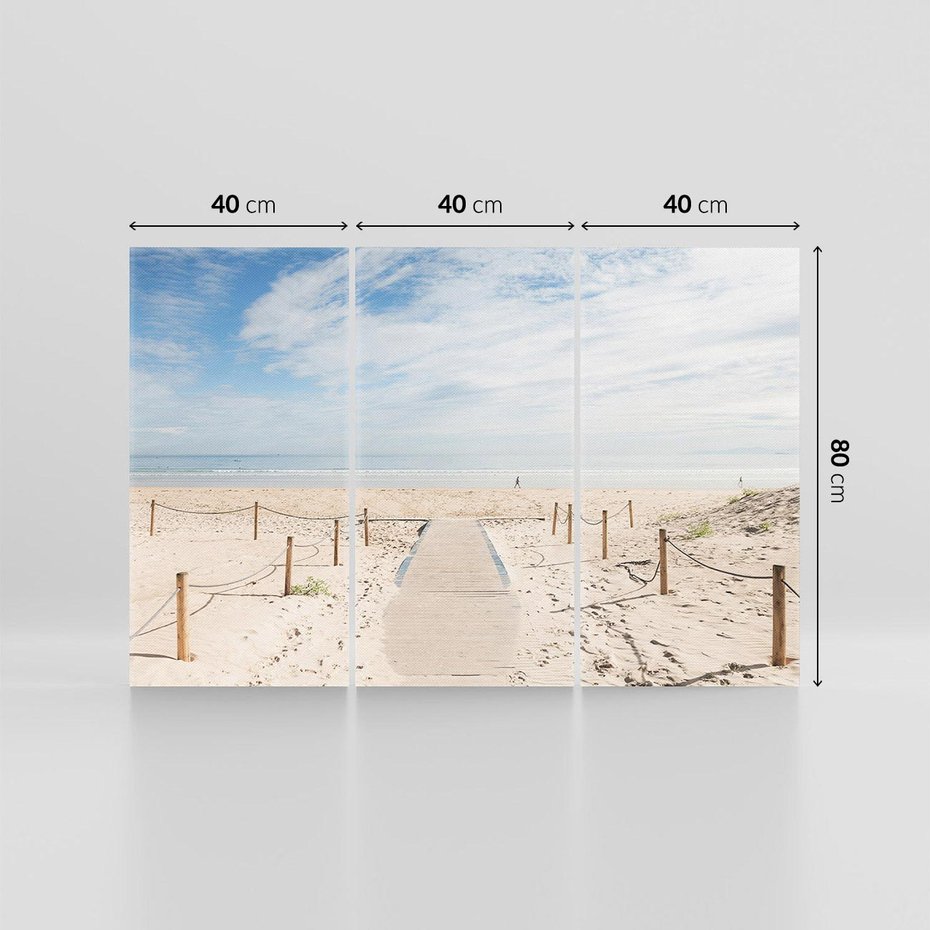 Obraz na płótnie 120x80 - Ścieżka na plaży - plaża, ścieżka