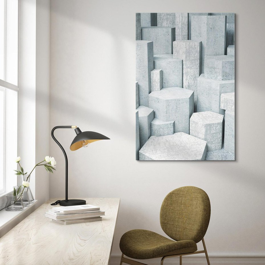 Obraz na płótnie 80x120 - Wymiarowe abstrakcje ożywiające przestrzeń - 3D, abstrakcja