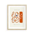 Plakat w ramie 30x40 - Pastelowa Siła Miłości - miłość, love - rama drewno