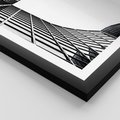 Plakat w ramie 50x70 - Minimalizm Wysokości - architektura, czarno białe zdjęcie - rama czarna