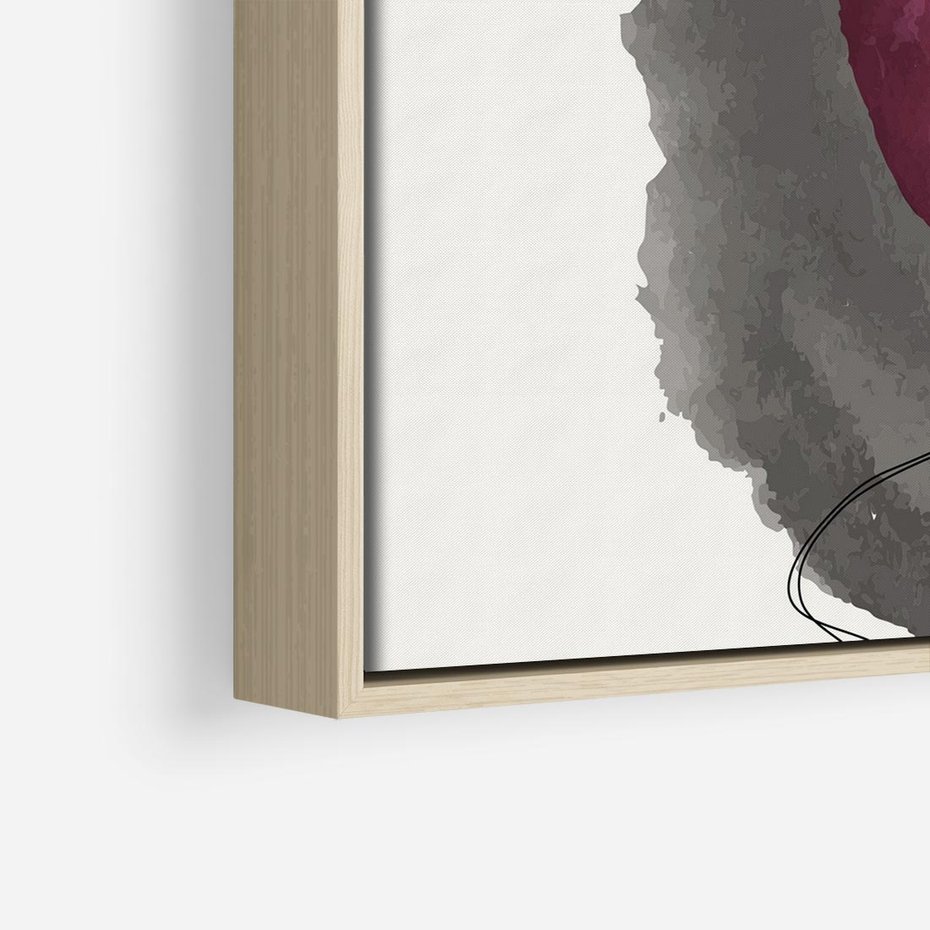 Obraz w ramie 80x80 - Bezczasowe Rytmy - abstrakcyjne nieregularne plamy, czarny - rama drewno