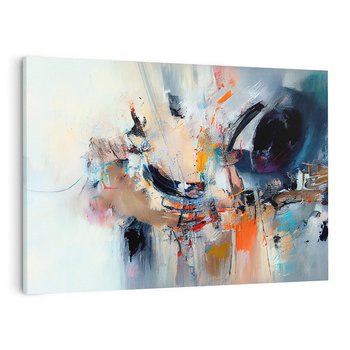 Obraz na płótnie 100x70 - Kontrapunkty zatajonych uczuć - dynamiczna abstrakcja, bałagan na płótnie