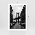 Plakat bez ramy 21x30 - Ikona Miasta - Nowy Jork, most
