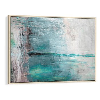 Obraz w ramie 100x70 - Odbicie utraconych barw - abstrakcja, niepokój - rama drewno