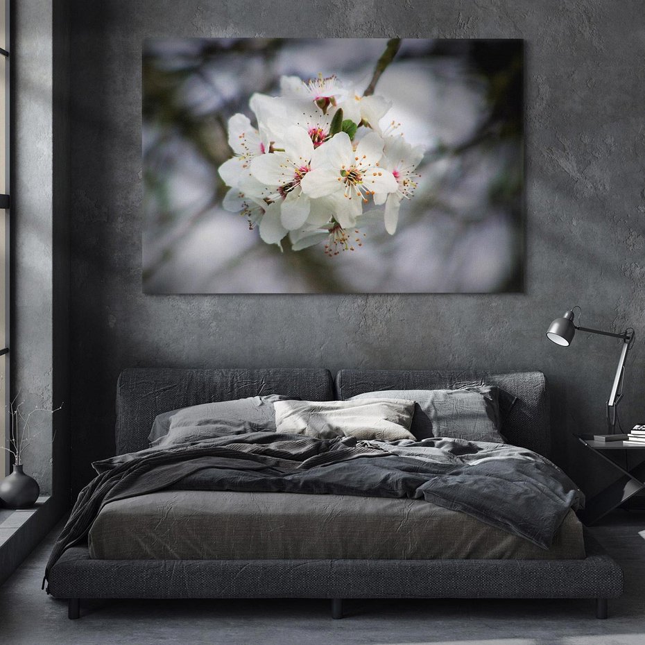 Obraz na płótnie 70x50 - Kwiatowa harmonia w tonacji pastelowej - kwiat, kwiaty