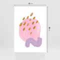 Plakat bez ramy 21x30 - Migoczące Pastelowe Kształty - akwarela, minimalizm