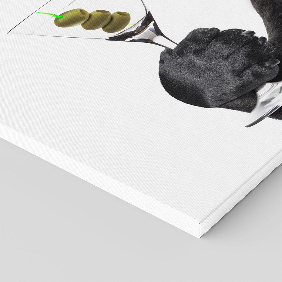 Obraz na płótnie 120x60 - Boxer Drink Zabawa - pies, boxer