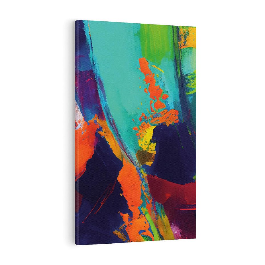 Obraz na płótnie 50x70 - Abstrakcyjne wizje czasu - żywe radosne kolory, plamy kolory
