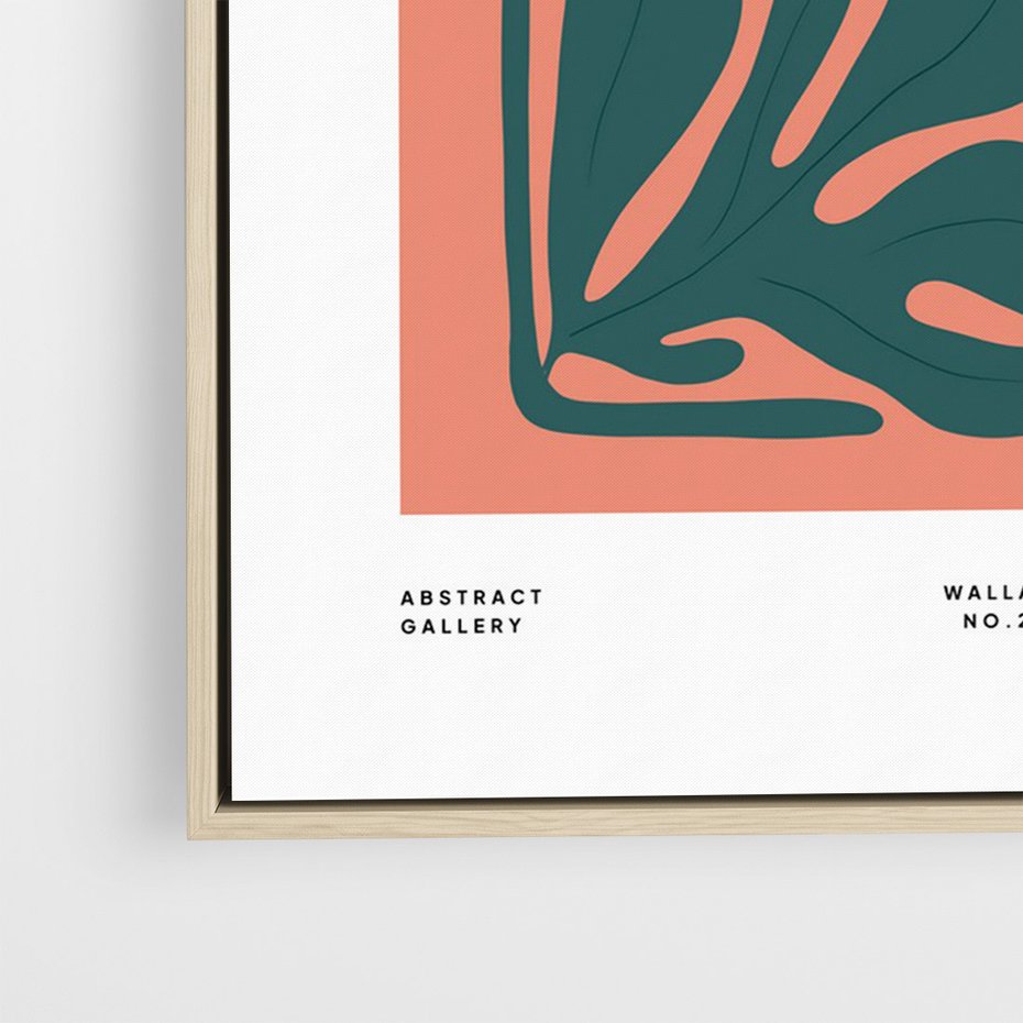 Obraz w ramie 70x100 - Migotliwe Echa - kwiaty, nowoczesna abstrakcja - rama drewno