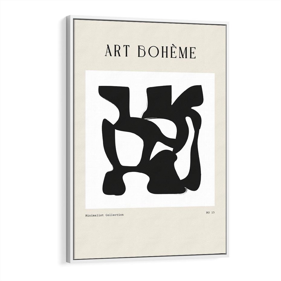 Obraz w ramie 50x70 - Boho Szepty - boho plakat, minimalizm - rama biała
