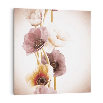 Obraz na płótnie 30x30 - Eksplozja kolorów - akwarela, maki