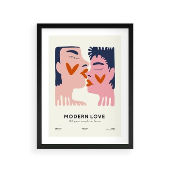 Plakat w ramie 30x40 - Miłość w Kompozycji - miłość, para zakochanych - rama czarna