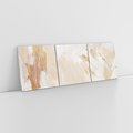 Obraz na płótnie 120x40 - Elegancja w Złocistym Chaosie - złoto beż, abstrakcja