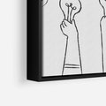 Obraz w ramie 50x50 - Idea w Rękach - szkic, grafika - rama czarna