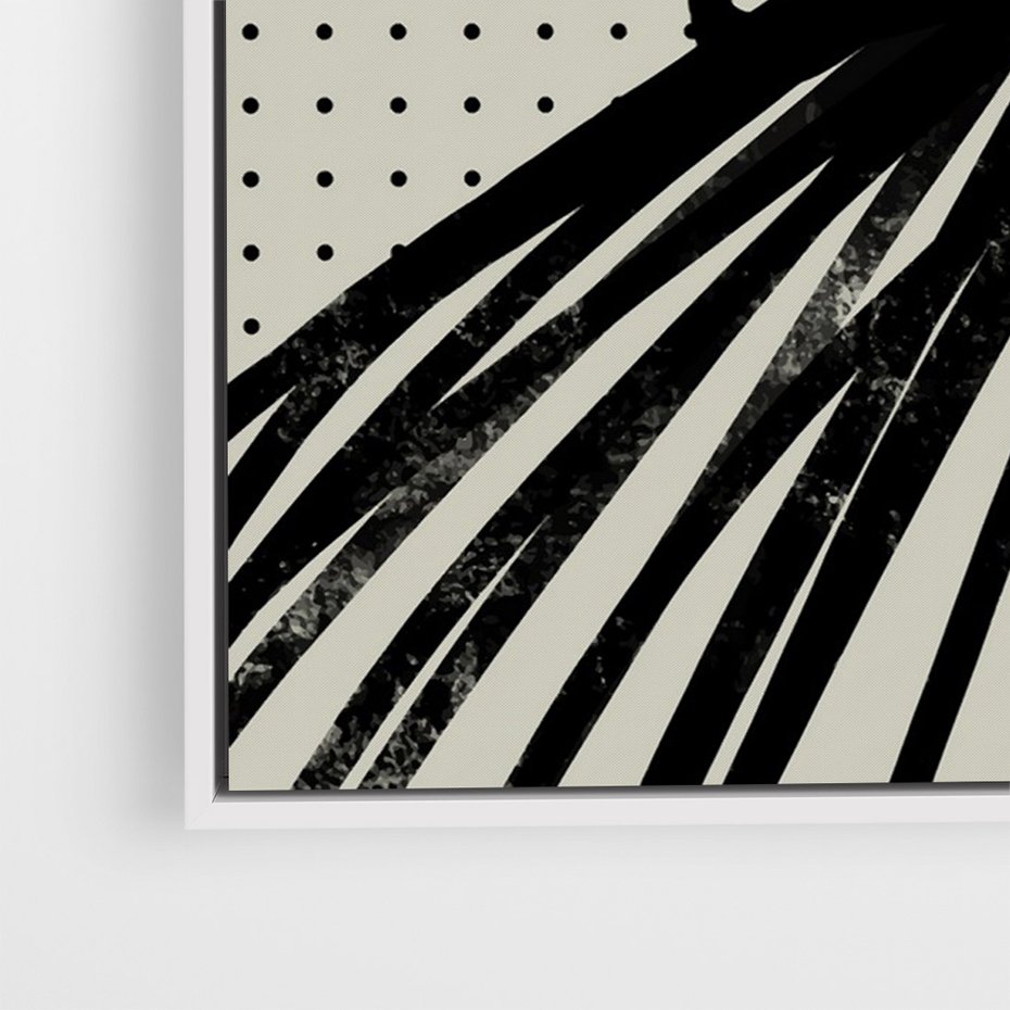 Obraz w ramie 50x70 - Złudne Kontemplacje - abstrakcyjna mroczna kompozycja, nieregularne - rama biała